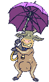 Cow with umbrella