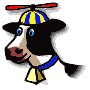 Cow in hat