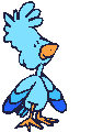 Cartoon blue bird