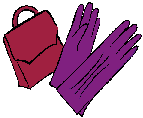 Purse and gloves