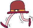 Hat with legs