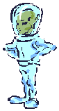 In spacesuit
