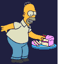 Homer and cake