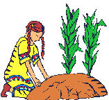 Woman plants