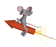 Mouse on rocket