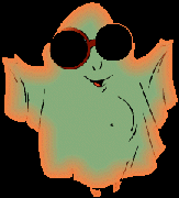 Ghost with sunglasses