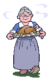Grandma with turkey