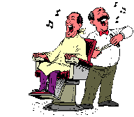 Barber sings