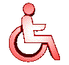 Wheelchair sign spins