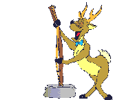 Deer with violin