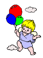 Angel with balloons