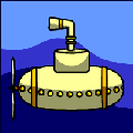 Submarine and periscope