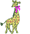 Giraffe with bow