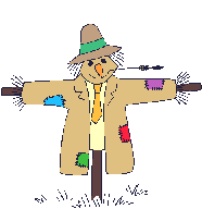 Scarecrow and birds